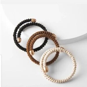 Plunder Eva Set of 3 Vegan Suede Wrapped Bangles